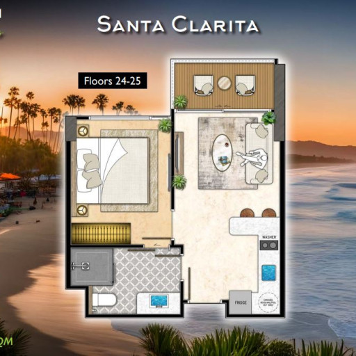 The Riviera California, 1 bedroom apartments - from 34 m² to 71 m²