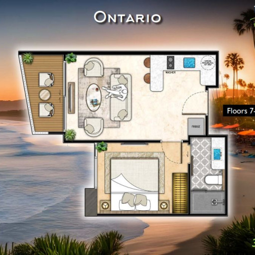 The Riviera California, 1 bedroom apartments - from 34 m² to 71 m²