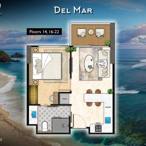 The Riviera California, 1 bedroom apartments - from 34 m² to 71 m²