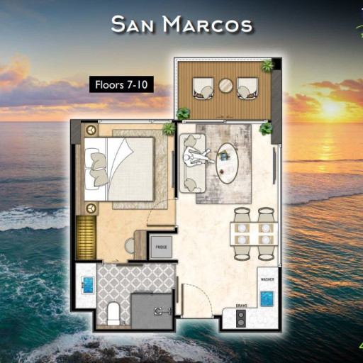 The Riviera California, 1 bedroom apartments - from 34 m² to 71 m²