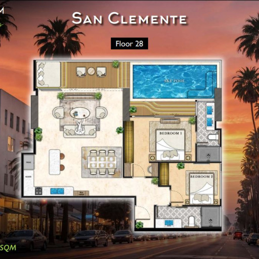 The Riviera California, 2 bedroom apartments - from 61 m² to 119 m²
