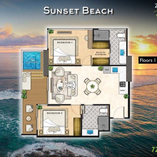 The Riviera California, 2 bedroom apartments - from 61 m² to 119 m²