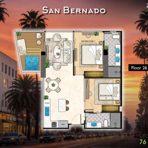 The Riviera California, 2 bedroom apartments - from 61 m² to 119 m²