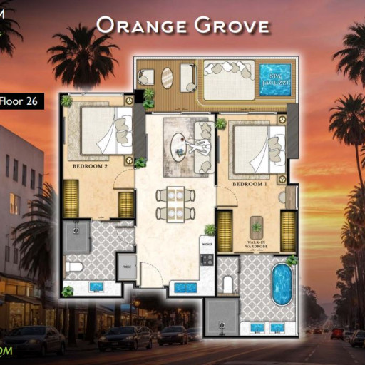 The Riviera California, 2 bedroom apartments - from 61 m² to 119 m²
