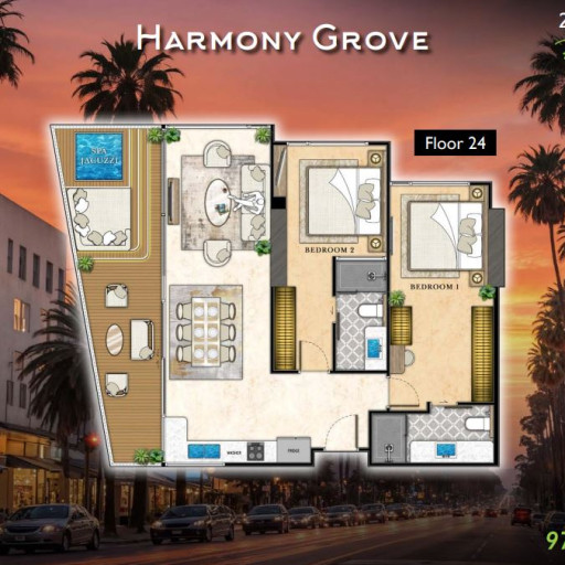 The Riviera California, 2 bedroom apartments - from 61 m² to 119 m²